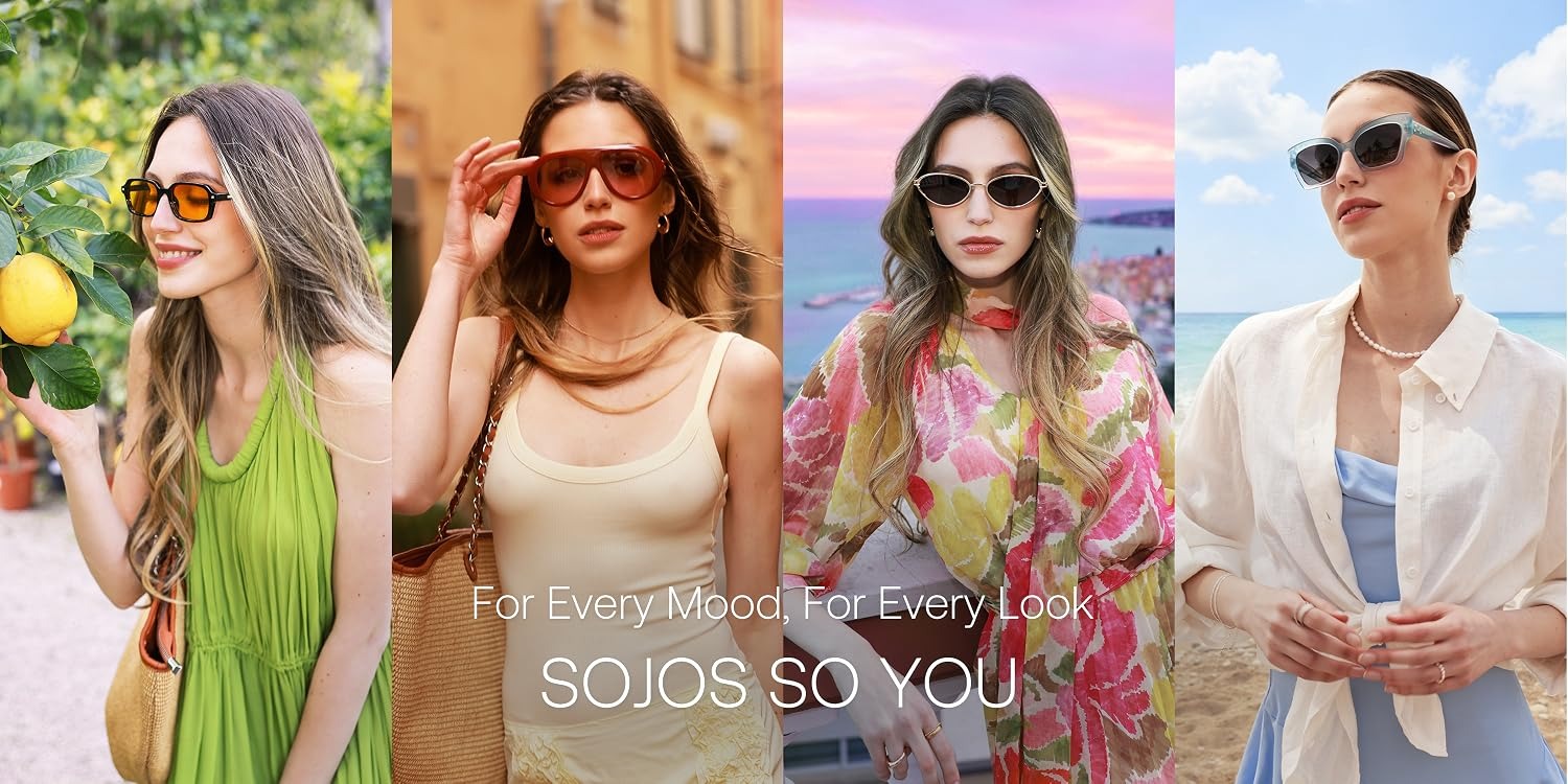 SOJOS Official Brand SOJOS | Budget-Friendly Fashion Eyewear Brand - Multiple Retro & Modern Frame Styles, Anti-Glare Polarized Lenses - SOJOS Official Brand